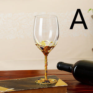Elevate Your Dining Experience with Our Creative Enamel Crystal Drinking Glass