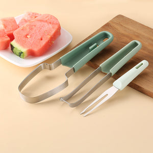 Transform Your Kitchen Experience with the Kitchen Three-in-One Stainless Steel Fruit Cutting Gadget