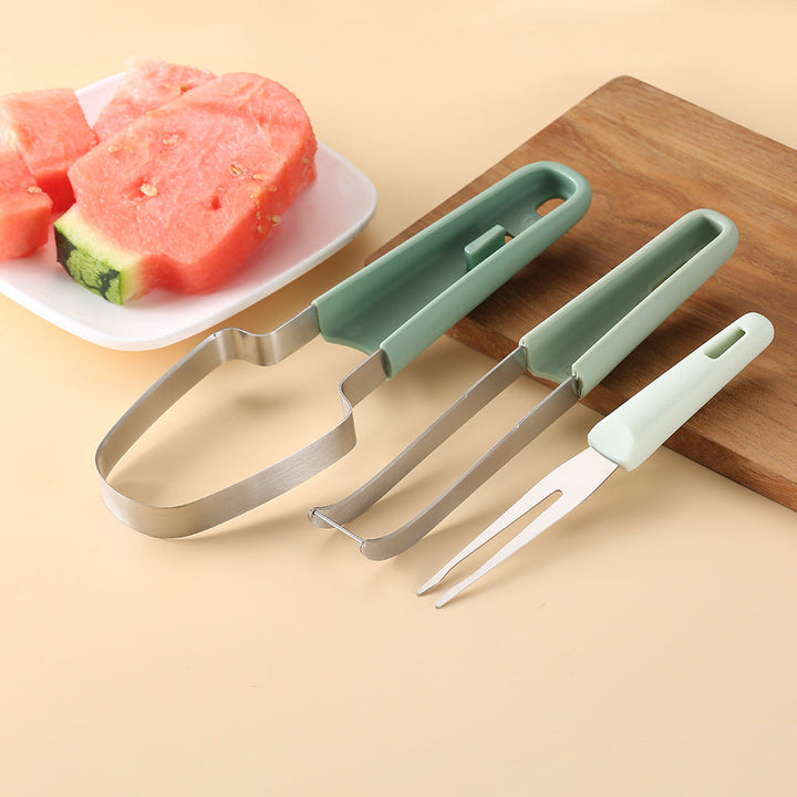 Transform Your Kitchen Experience with the Kitchen Three-in-One Stainless Steel Fruit Cutting Gadget